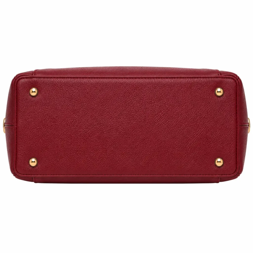 varila womens leather top handle satchel handbag burgundy3