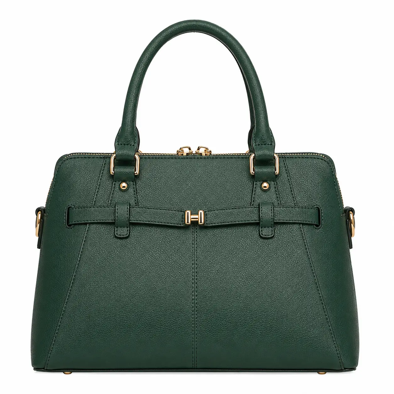 varila womens leather top handle satchel handbag forest green Varila Women's Leather Top Handle Satchel Handbag Forest Green - Image 1