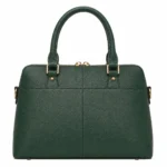 Varila Women's Leather Top Handle Satchel Handbag Forest Green - Image 2