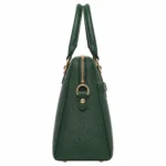 Varila Women's Leather Top Handle Satchel Handbag Forest Green - Image 3